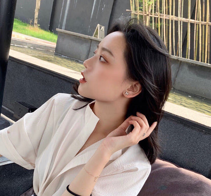 [ソラーラジュエリー]JEUX DE WHITE MOP ROSE GOLD DIAMOND EARRINGS