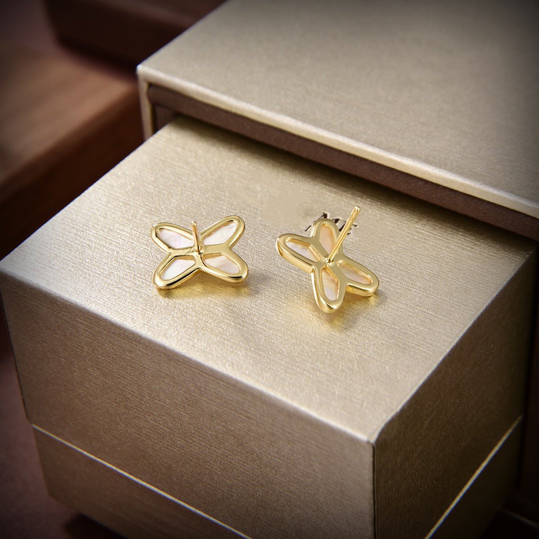 [Solara Jewelry ]JEUX ドロップピアス ホワイトマザーオブパール ゴールド ダイヤモンド