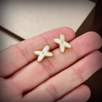 [Solara Jewelry ]JEUX ドロップピアス ホワイトマザーオブパール ゴールド ダイヤモンド