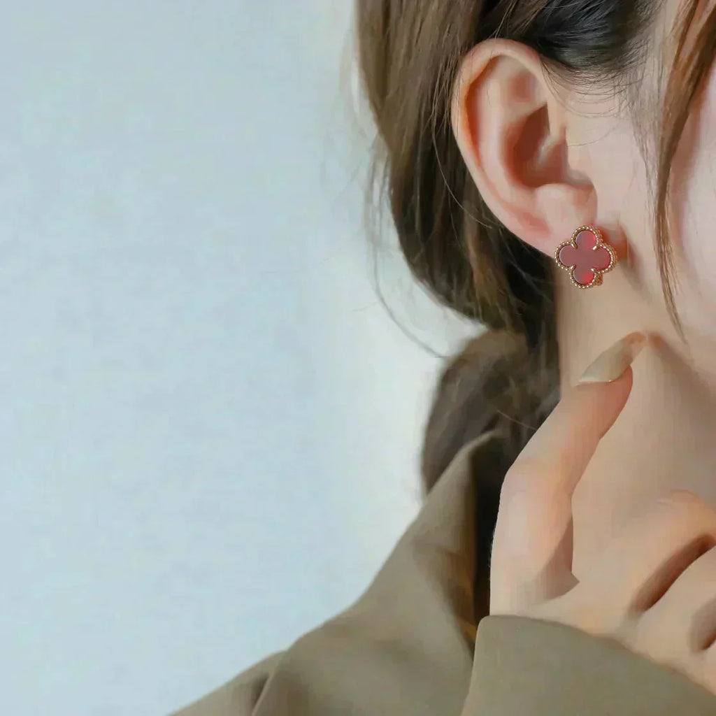 [Solara Jewelry ]CLOVER MEDIUM 1 MOTIFS CARNELIAN イヤリング