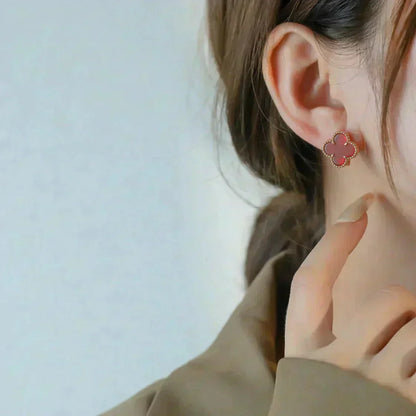 [Solara Jewelry ]CLOVER MEDIUM 1 MOTIFS CARNELIAN イヤリング