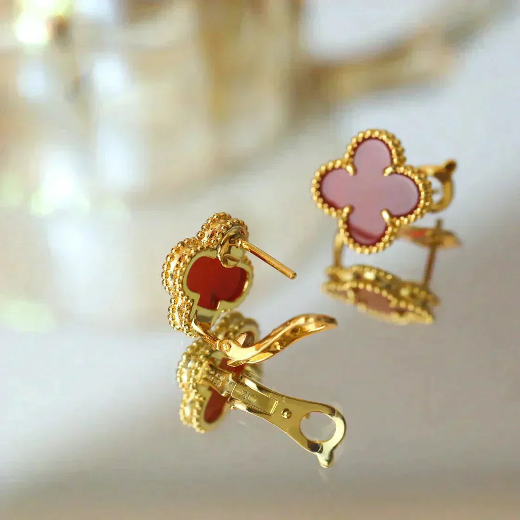[Solara Jewelry ]CLOVER MEDIUM 1 MOTIFS CARNELIAN イヤリング