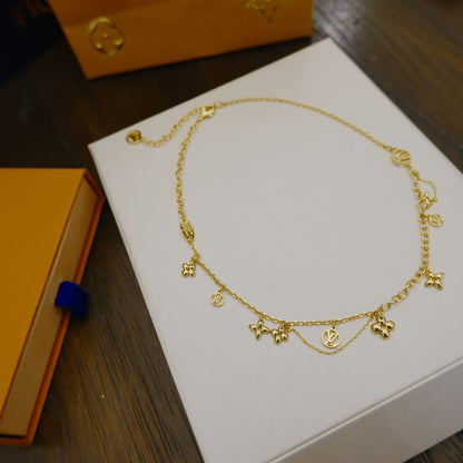 [Solara Jewelry ]BLÜHENDE GESCHMEIDIGE HALSKETTE MESSING