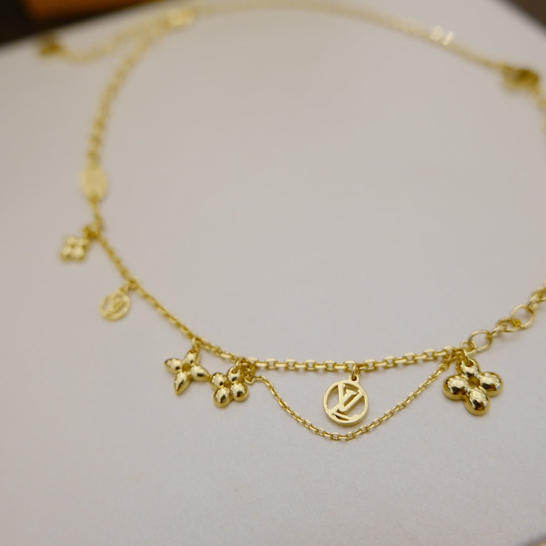 [Solara Jewelry ]BLÜHENDE GESCHMEIDIGE HALSKETTE MESSING