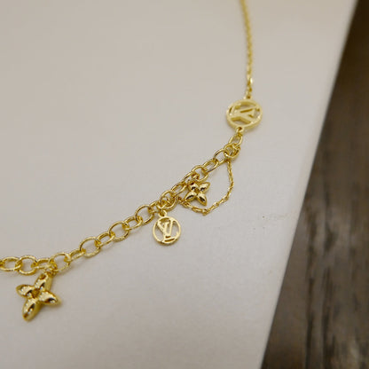 [Solara Jewelry ]BLÜHENDE GESCHMEIDIGE HALSKETTE MESSING