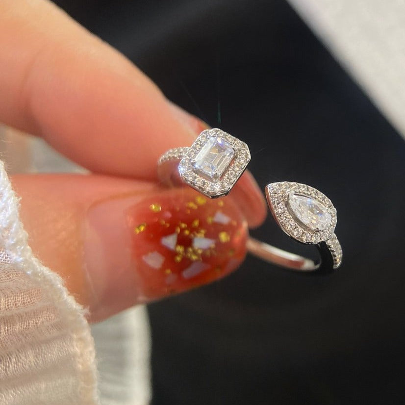 [Solara Schmuck]ZWILLINGS-TOI-ET-MOI-SILBERDIAMANTENRING