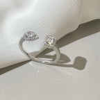 [Solara Schmuck]ZWILLINGS-TOI-ET-MOI-SILBERDIAMANTENRING