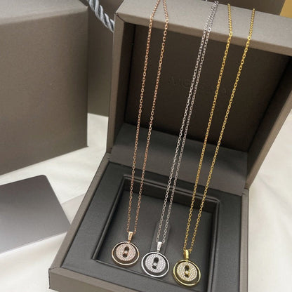 [Solara jewelry]LUCKY MOVER PM HALSKETTE, PAVEED