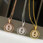[Solara jewelry]LUCKY MOVER PM HALSKETTE, PAVEED