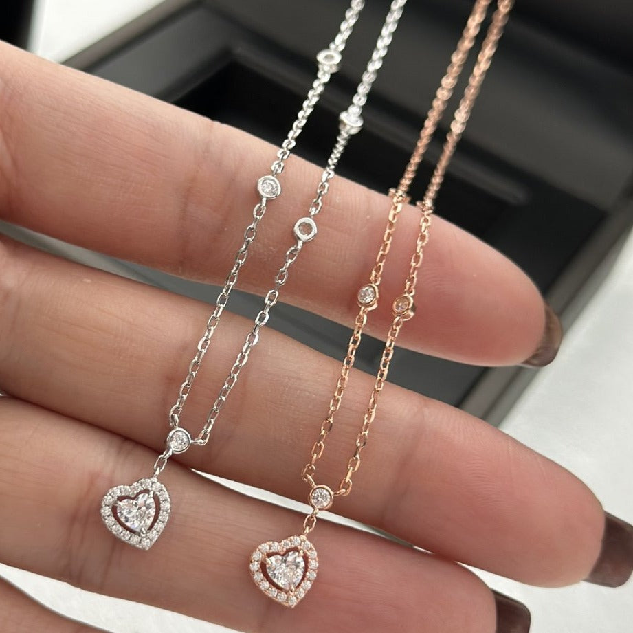 [Solara jewelry]ジョイハートダイヤモンドネックレス