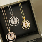 [Solara jewelry]LUCKY MOVE MM NACRE BLANCHE DIAMOND NECKLACE