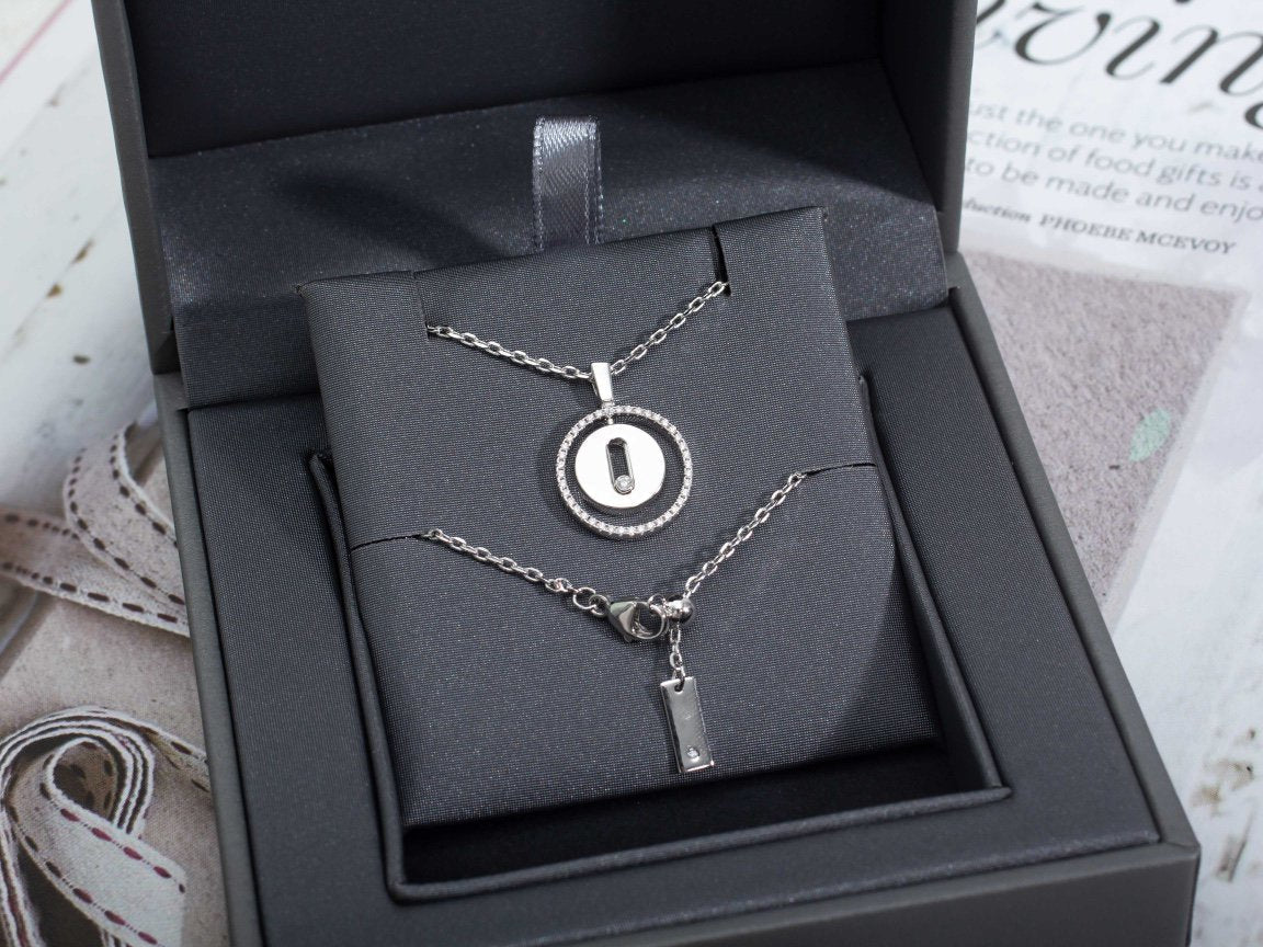 [Solara jewelry]LUCKY MOVE PM HALSKETTE SILBER DIAMANT