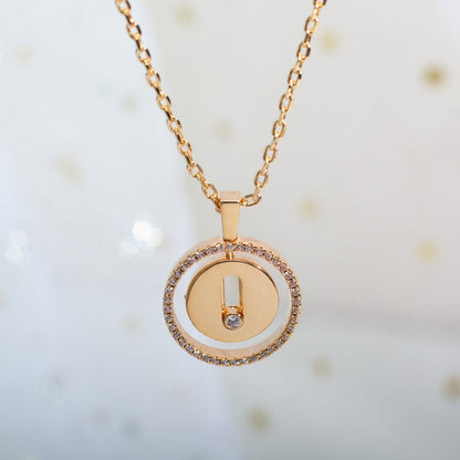 [Solara jewelry]LUCKY MOVE PM HALSKETTE ROSÉGOLD DIAMANT