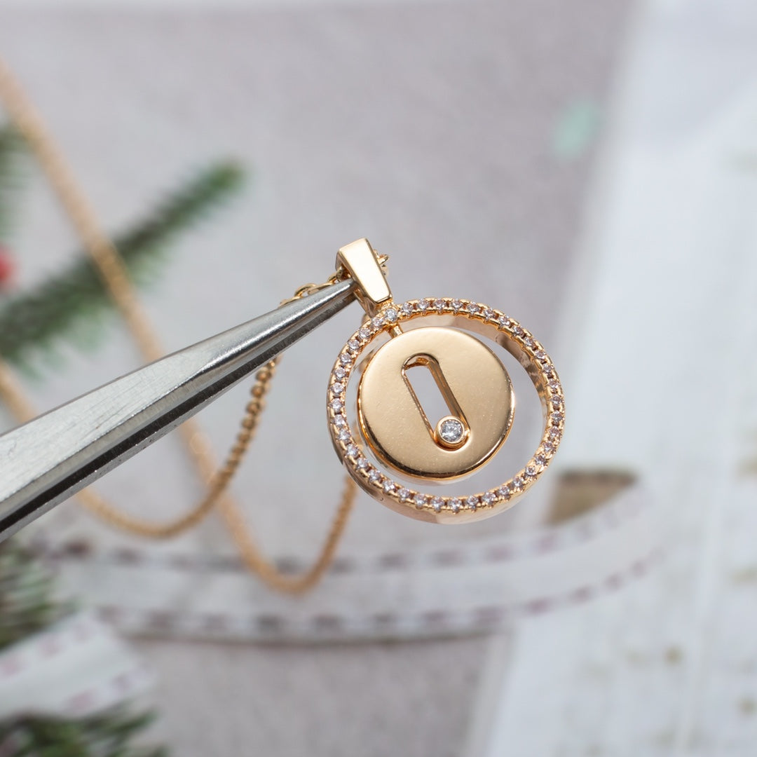 [Solara jewelry]LUCKY MOVE PM HALSKETTE ROSÉGOLD DIAMANT