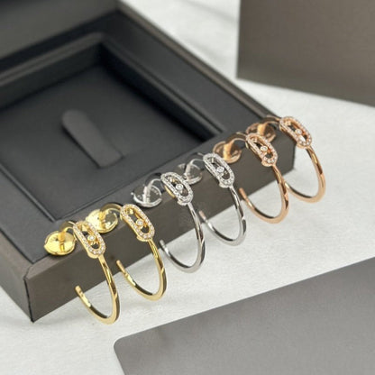 [Solara jewelry]ムーヴ・ウノ PMダイヤモンドフープピアス