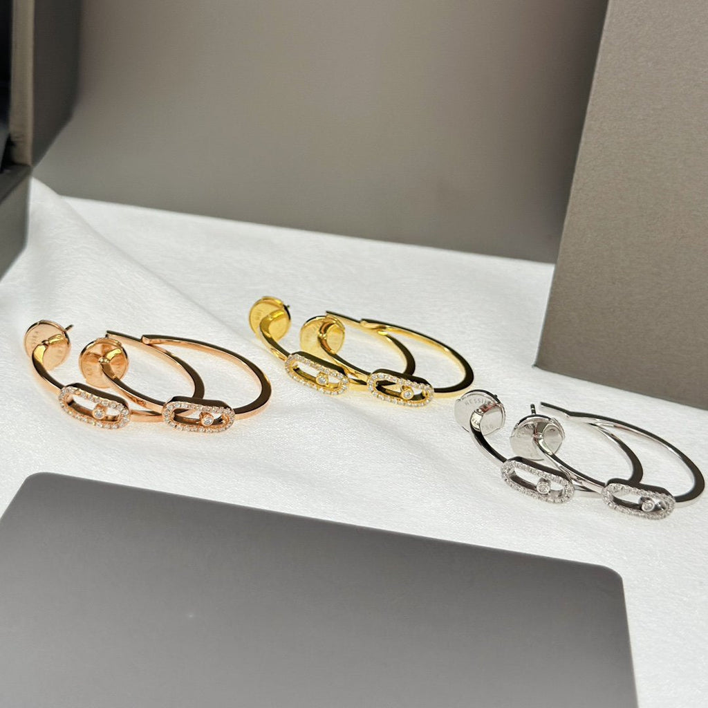 [Solara jewelry]ムーヴ・ウノ PMダイヤモンドフープピアス