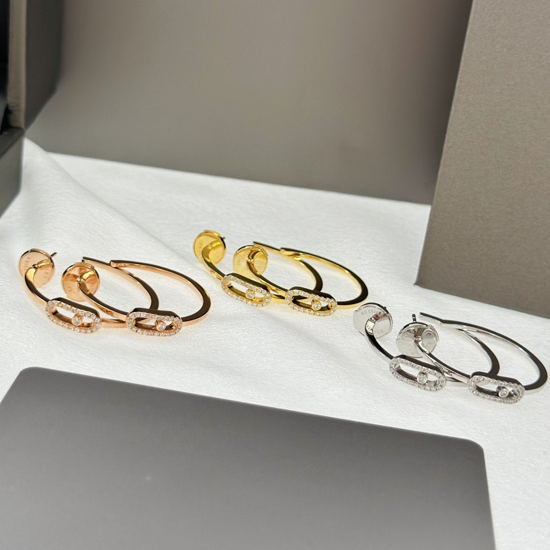 [Solara jewelry]ムーヴ・ウノ PMダイヤモンドフープピアス