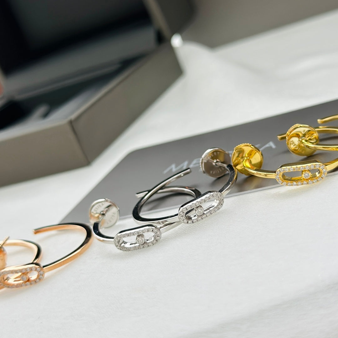 [Solara jewelry]ムーヴ・ウノ PMダイヤモンドフープピアス