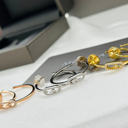 [Solara jewelry]ムーヴ・ウノ PMダイヤモンドフープピアス