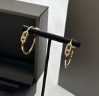 [Solara jewelry]ムーヴ・ウノ PMダイヤモンドフープピアス