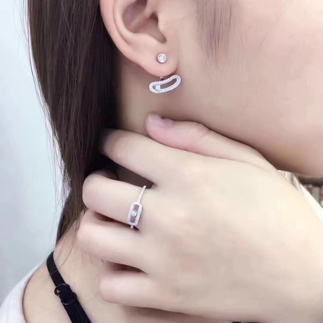 [Solara Schmuck]MOVE UNO SILBERNE DIAMANT-OHRRINGE