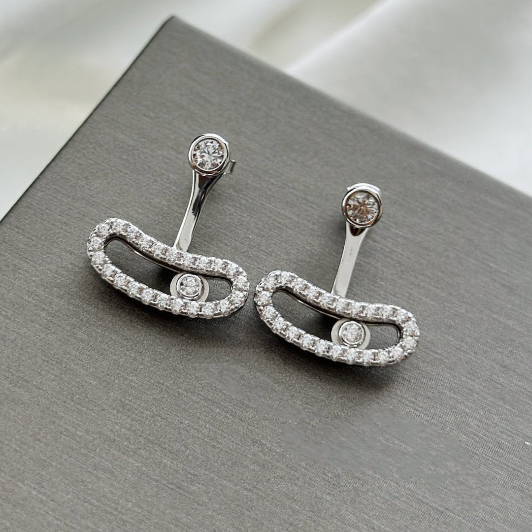 [Solara Schmuck]MOVE UNO SILBERNE DIAMANT-OHRRINGE