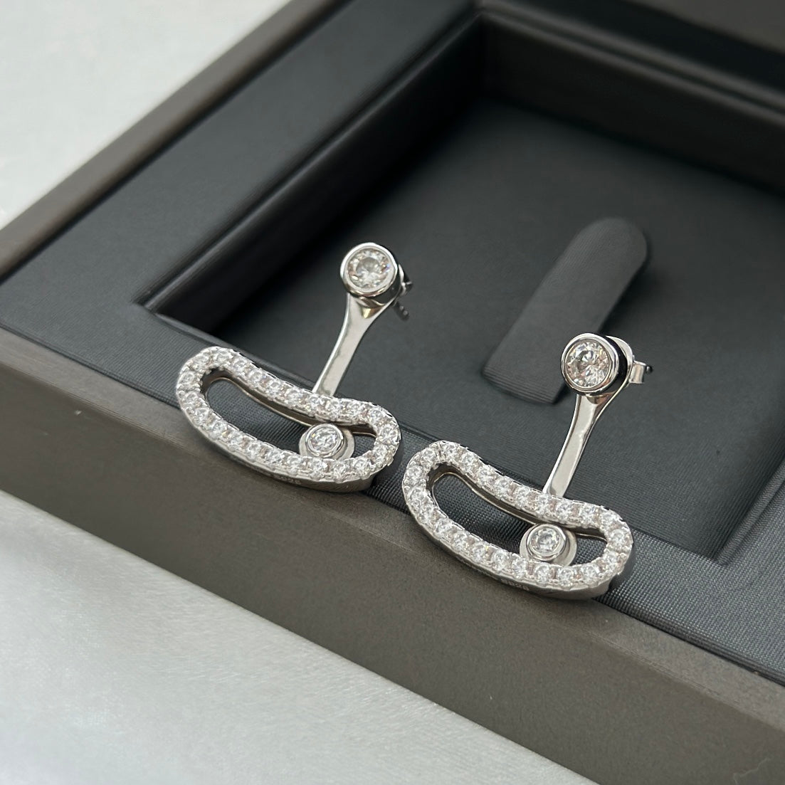 [Solara Schmuck]MOVE UNO SILBERNE DIAMANT-OHRRINGE