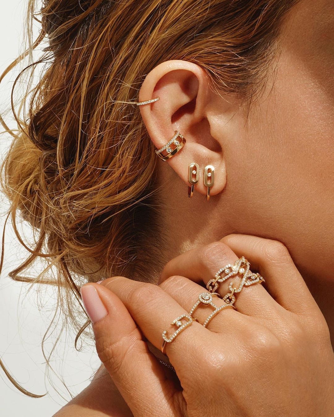 [Solara jewelry]ムーヴ・ウノ クレオール イヤリング ミニ ダイヤモンド