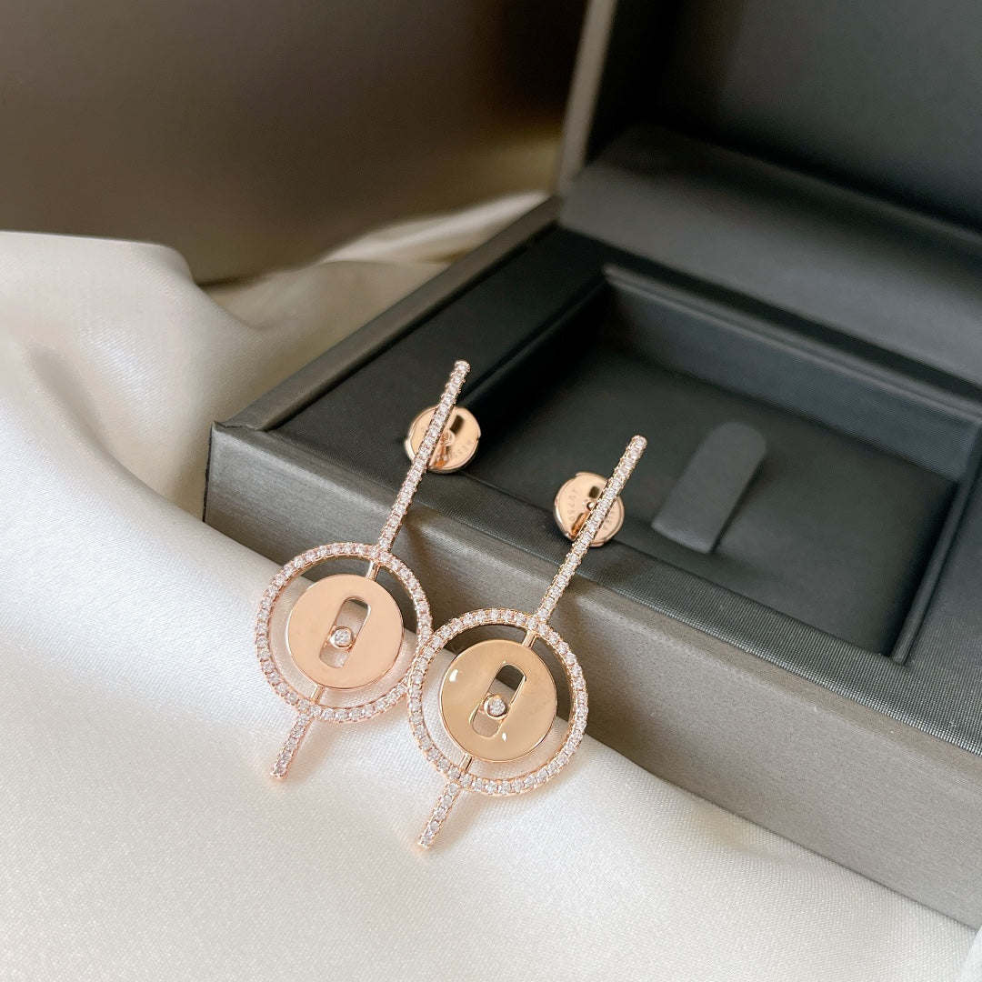 [Solara jewelry]LUCKY MOVE ARROW ROSÉGOLD DIAMANT OHRRINGE