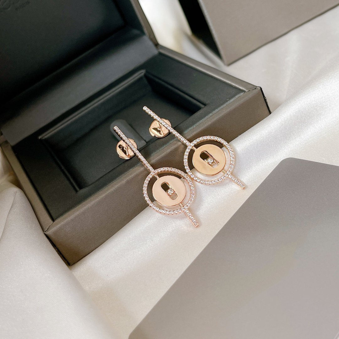 [Solara jewelry]LUCKY MOVE ARROW ROSÉGOLD DIAMANT OHRRINGE