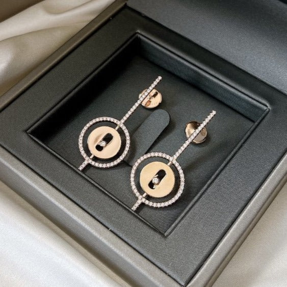 [Solara jewelry]LUCKY MOVE ARROW ROSÉGOLD DIAMANT OHRRINGE
