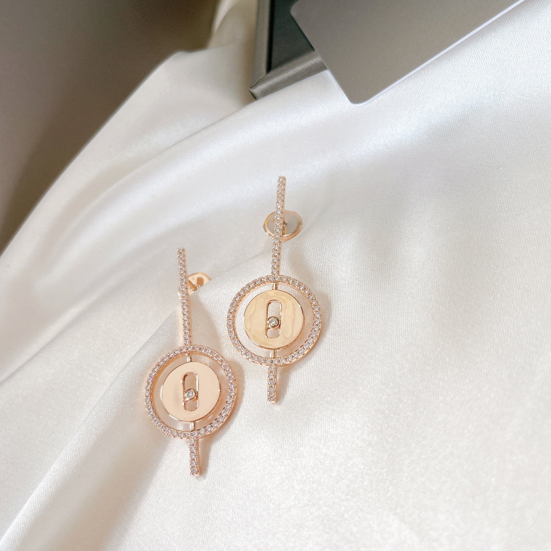 [Solara jewelry]LUCKY MOVE ARROW ROSÉGOLD DIAMANT OHRRINGE