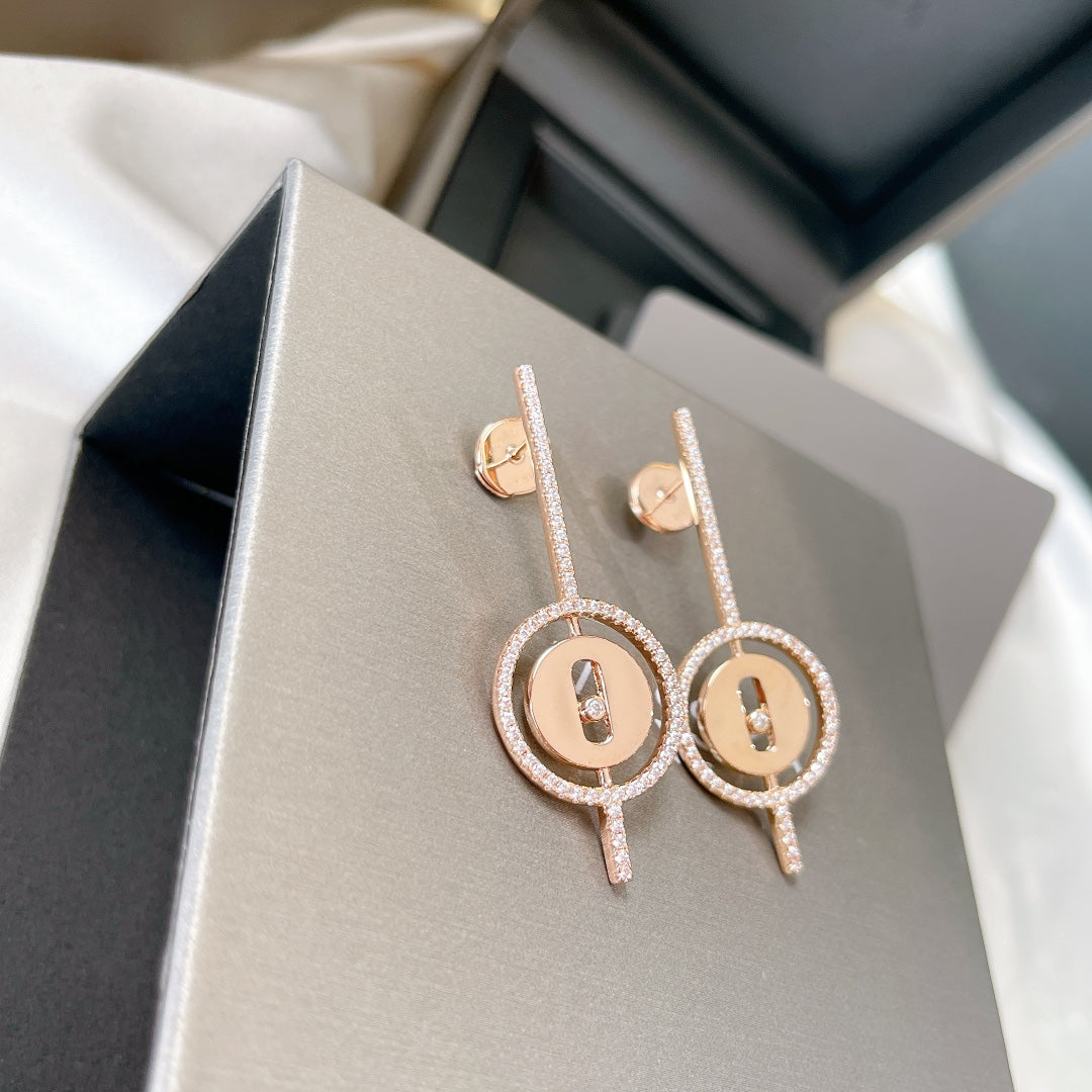 [Solara jewelry]LUCKY MOVE ARROW ROSÉGOLD DIAMANT OHRRINGE
