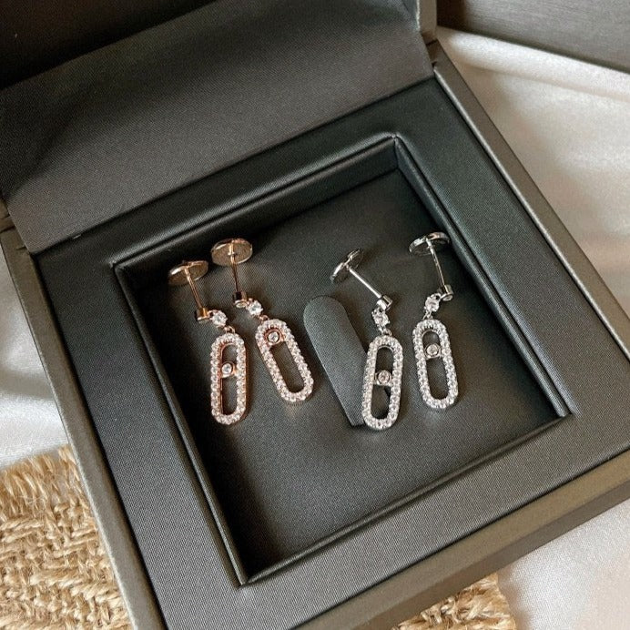 [Solara jewelry]ムーヴウノ ダイヤモンド ドルムーズ イヤリング