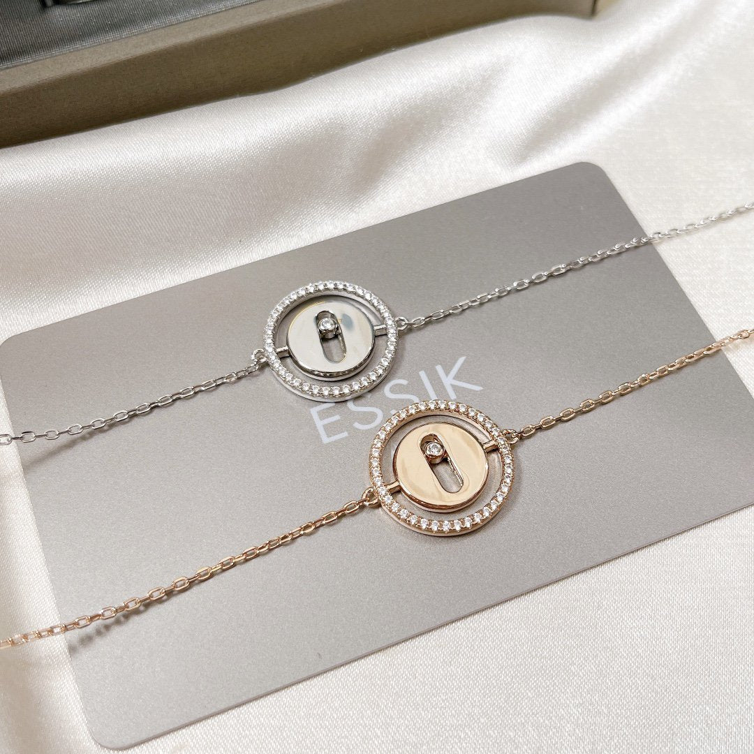 [Solara jewelry]LUCKY MOVE PAVED DIAMOND ARMREIF