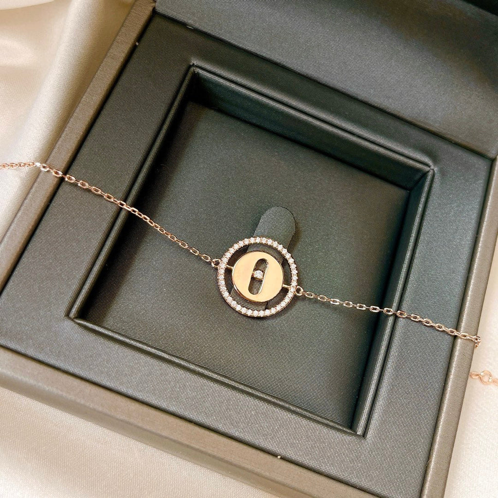 [Solara jewelry]LUCKY MOVE PAVED DIAMOND ARMREIF