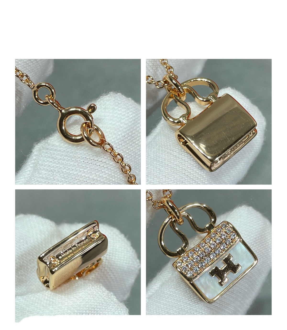 [Solara Jewelry ]H CIRCE MOISSANITE PENDANT NECKLACE GOLD