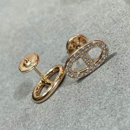 [Solara Jewelry ]HM フルダイヤモンド ピッグノーズスタッドピアス