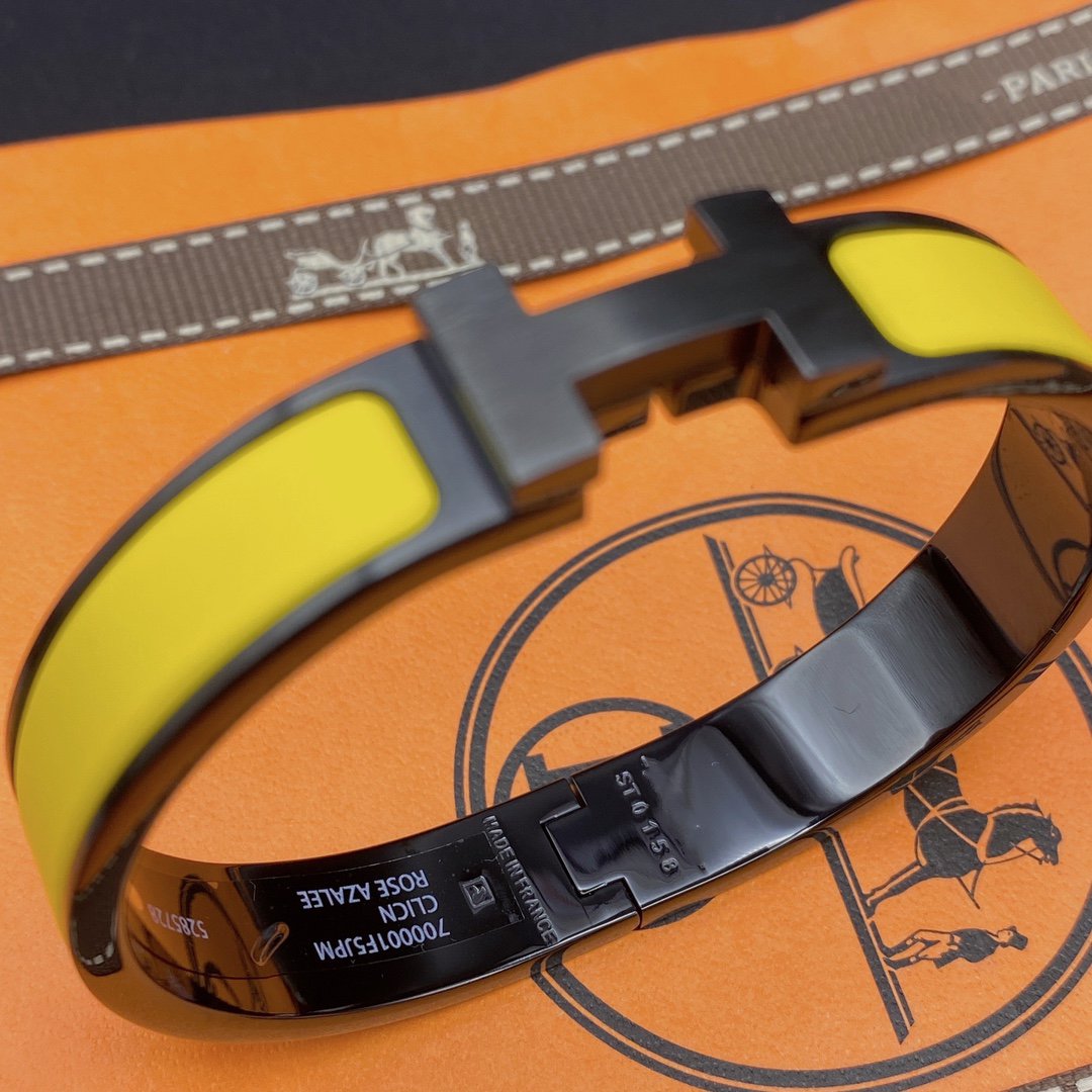 [Solara Jewelry ]CLIC HM SO BLACK YELLOW BRACELET