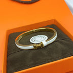 [Solara Jewelry ]KLASSISCHES HM CLIC WEISSES 8MM EMAILLE ARMBAND