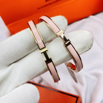 [Solara Jewelry ]CLASSIC HM CLIC  PINK 8MM ENAMEL BRACELET