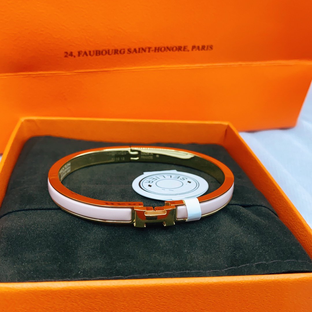 [Solara Jewelry ]CLASSIC HM CLIC  PINK 8MM ENAMEL BRACELET