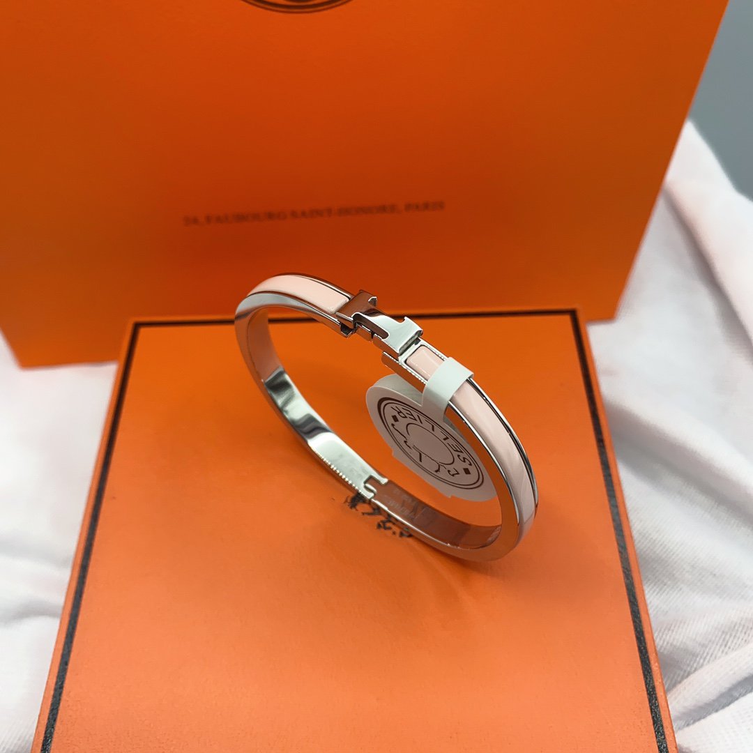 [Solara Jewelry ]CLASSIC HM CLIC  PINK 8MM ENAMEL BRACELET