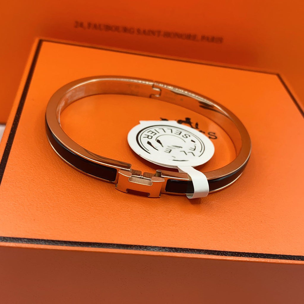 [Solara Jewelry] CLASSIC HM CLIC SCHWARZES 8MM EMAIL-ARMBAND