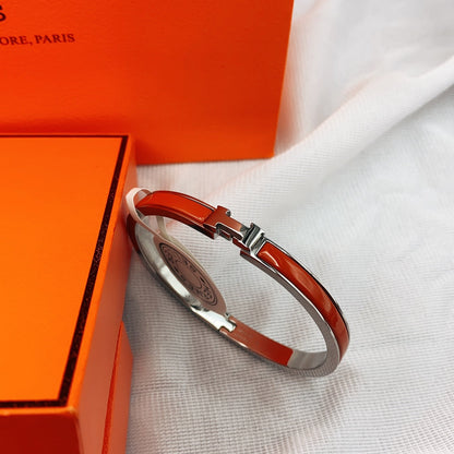 [Solara Jewelry ]KLASSISCHES HM CLIC ROTES 8MM EMAILLE ARMBAND