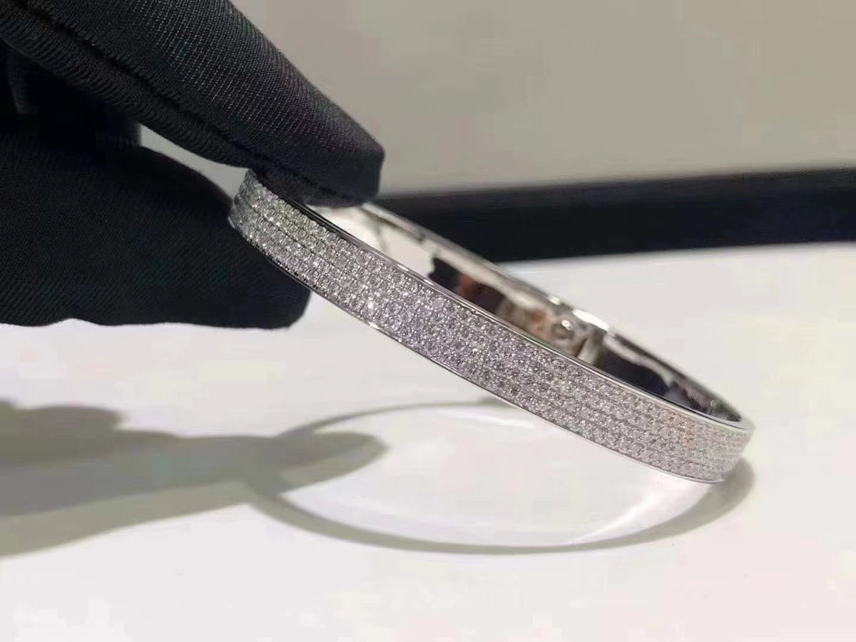 [Solara Jewelry ]HM KELLY BRACELET IN SILVER AND FULL PAVE DIAMOND