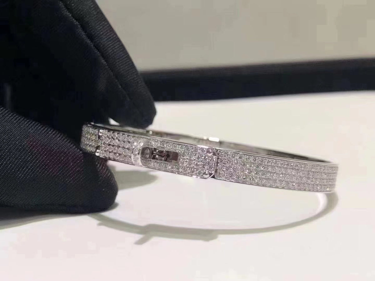 [Solara Jewelry ]HM KELLY BRACELET IN SILVER AND FULL PAVE DIAMOND