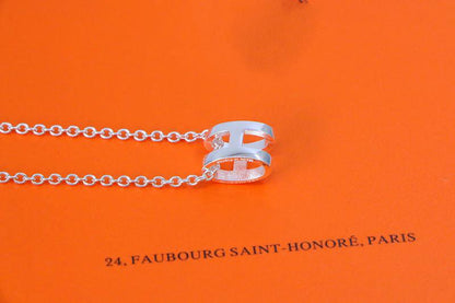 [Solara Jewelry ]HM ネックレス H文字 オーバルシリーズ