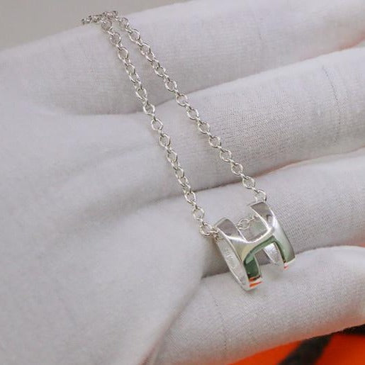 [Solara Jewelry ]HM NECKLACE H LETTER OVAL SERIES