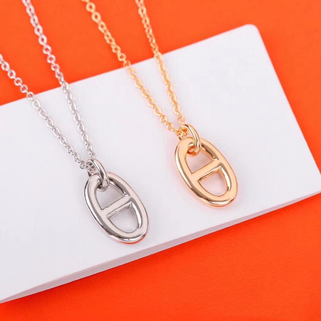 [Solara Jewelry ]HM PIG NOSE NECKLACE
